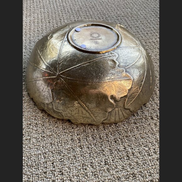 Martha Stewart 12” Park Leaves Collection Salad Bowl - Gold - Picture 8 of 12